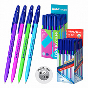ручка шариковая erichkrause r-301 neon stick 0.7 синий 53342
