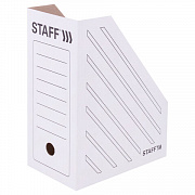 лоток вертикальный картонный а4 150мм staff, (1400 листов) белый 128884