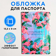 голографичная паспортная обложка «люби»