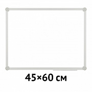 доска магнитно-маркерная 45*60см officespace, алюминиевая рамка slim, полочка