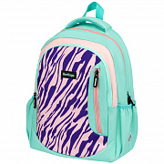 рюкзак berlingo boom "animal pattern mint" 38,5*29*12см, 2 отделения, 3 кармана, анатомическая эва с