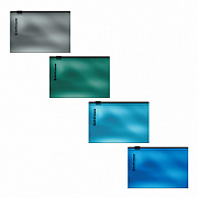папка-конверт на zip-молнии а4 erichkrause glossy ice metallic, card size, непрозрачный, ассорти