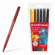 фломастеры 06цв. erichkrause jolly friends super washable смываемые
