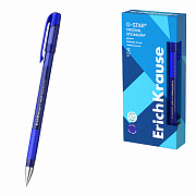 ручка гелевая erichkrause g-star® stick&grip original 0.5, синий 45206