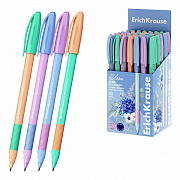 ручка шариковая erichkrause u-109 stick&grip pastel bloom 1.0, ultra glide technology, синий 61025