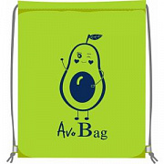 сумка для сменной обуви lamark "avobag", 34х42 см, на шнурке, светоотраж. элементы, лайм