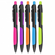 ручка шариковая авт. berlingo "color zone 2" синяя, 0,7мм, корпус ассорти cbm_70955