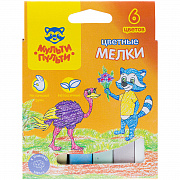 мелки цветные мульти-пульти "енот в австралии", 6цв., картонная коробка, европодвес