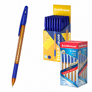 ручка шариковая erichkrause r-301 stick&grip amber 0.7, синий 39530