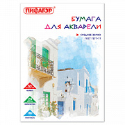 папка для акварели а4 20л. 180г/м2 пифагор 210х297мм 126966