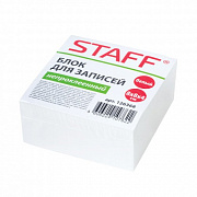 блок бумаги 8*8*4 staff белый, непроклеенный 126368