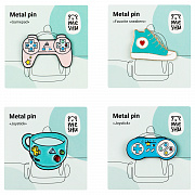 значок металлический meshu "gamer's set", эмаль