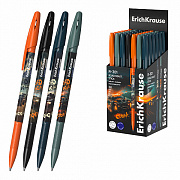 ручка шариковая erichkrause r-301 stick road beast 0.7, синий 63074
