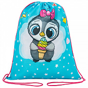 мешок для обуви пифагор, 1 отделение, 40х32 см, "smart penguin", 271602
