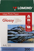 фотобумага глянцевая односторонняя (lomond) , a4, 200 г/м2, 50 л. (0102020)