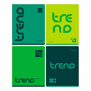 тетрадь 48л. а5 клетка bg "monocolor. green trend"