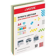 бумага цветная devente, ассорти, 10 цв., пастель, интенсив., 80 г/м², 100 л.