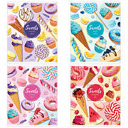 тетрадь 48л. а5 клетка artspace "рисунки. bright sweets", эконом