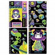 записная книжка а6 80л. на гребне bg "crazy neon"