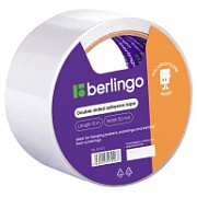 скотч двусторонний berlingo, 50мм*10м, основа полипропилен