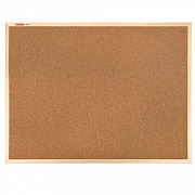 доска пробковая для объявлений 90х120 см, деревянная рамка, brauberg wood, 238312
