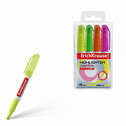 набор выделителей erichkrause visioline v-11 mini neon 4шт/уп 56904