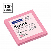 бумага с кл.краем 76*76 100л officespace розовый 299718