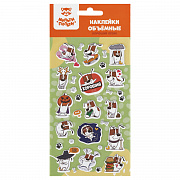 наклейки объемные мульти-пульти "хороший песик", 22*10см, пакет европодвес