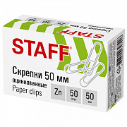 скрепки 50мм оцинк. staff 270452 50шт/к-уп