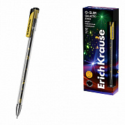 ручка гелевая erichkrause g-slim stick galactic 0.5, черный 63694