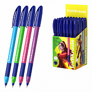 ручка шариковая erichkrause u-109 stick&grip neon 1.0, ultra glide technology, синий 47612