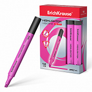 текстовыделитель erichkrause visioline v-17 neon, цвет чернил розовый 