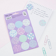 наклейки бумажные meshu "shiny circles", 12*21см, 12 наклеек, ms_41669