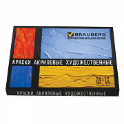 краски акриловые 24цв.12 мл. brauberg art classic, туба, художественные191124