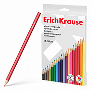карандаши 18цв. erichkrause шестигранные пластиковые 53362