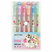 ручка шариковая meshu "cute paws" синяя 0,7мм 