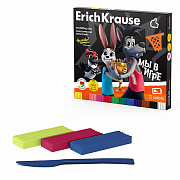 пластилин 12цв.180гр. erichkrause ну, погоди! каникулы +стек