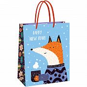 пакет подарочный 26*32*12см meshu "hygge fox",  матовая ламинация