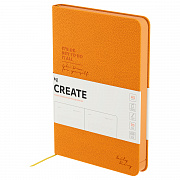 ежедневник недатированный, а5, 136л., твердый переплет, кожзам, bg "create. orange", оранжевый, цвет