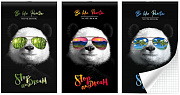 блокнот на скобе lamark "panda", а6, 30 л., клетка