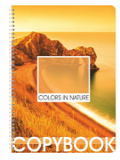 тетрадь на гребне а4 80л. клетка lamark colors in nature yellow