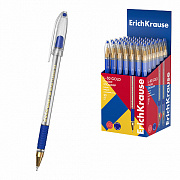 ручка шариковая erichkrause l-30 gold stick&grip classic 0.5, super glide technology, синий 63115