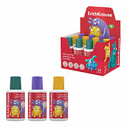 клей пва erichkrause easystick, jolly friends, с кисточкой, 20мл, ассорти