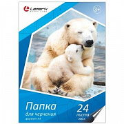 папка для черчения а4 24л.200 г/м2 lamark