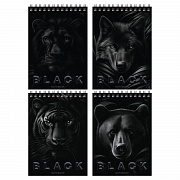 блокнот а5 40л. на гребне bg "just black"