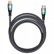 кабель type-c - lightning, 1 м, 3 а, smartbuy, для быстрой зарядки и передачи данных, черный, pdtran