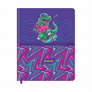дневник 1-11 кл. 48л. (твердый) bg "dinosaur", иск. кожа, печать, карман на молнии, ляссе