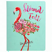 дневник 1-4 класс 48 л., кожзам (гибкая), печать, фольга, юнландия, "фламинго", 105932