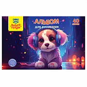 альбом для рисования 40л. а4 на гребне мульти-пульти "мой трек" 59514